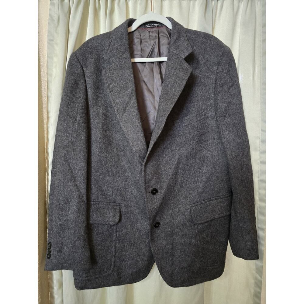 J.G.HOOK Mens 100% Camel Hair VTG Gray Italy Blazer Sport Coat Suit‎ Jacket 44R